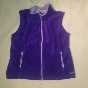 Cabelas purple fleece vest
